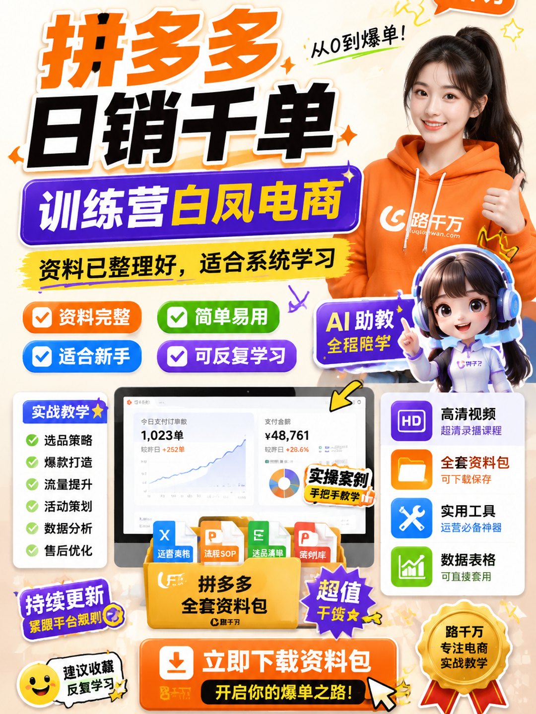 拼多多日销千单训练营白凤电商课程资料