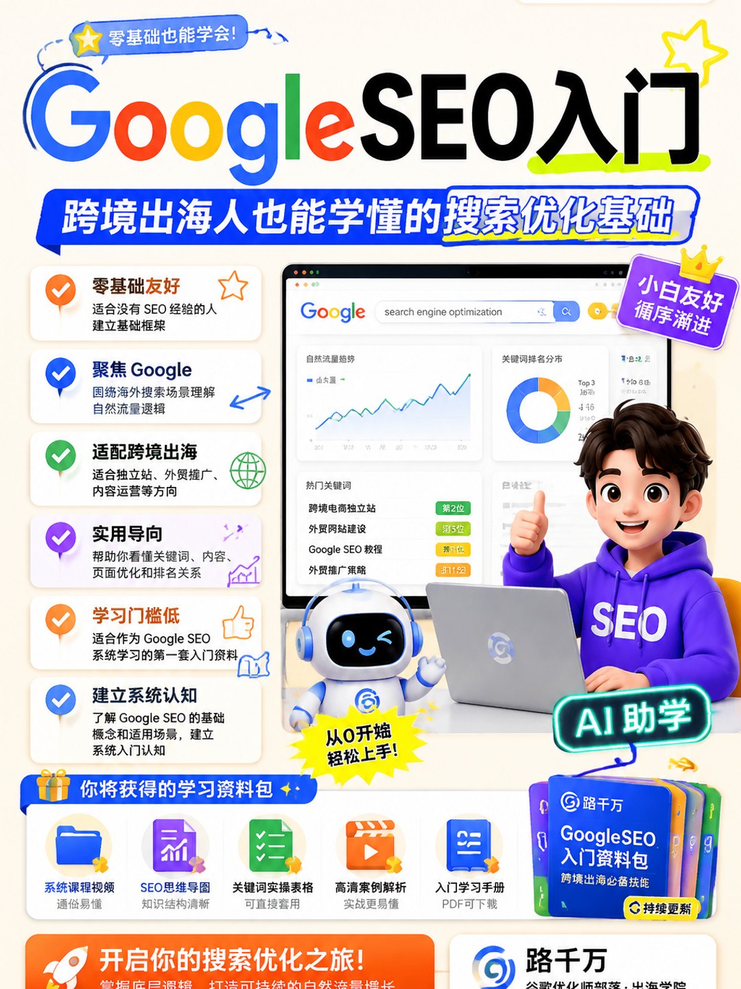 谷歌优化师部落·GoogleSEO零基础入门系列教程课程资料