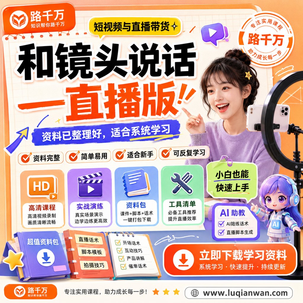 和镜头说话——直播版课程主图