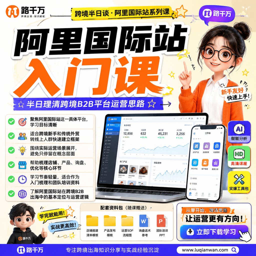 跨境半日谈·阿里国际站系列课课程主图
