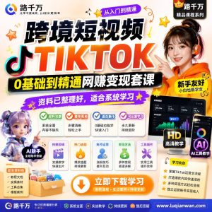TikTok短视频变现零基础系统课程与实操路径