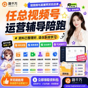 视频号运营陪跑课程：任总辅导与内容执行学习指南