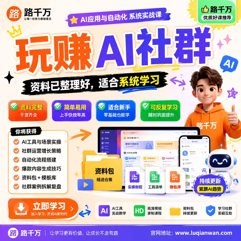 玩赚AI社群课程主图