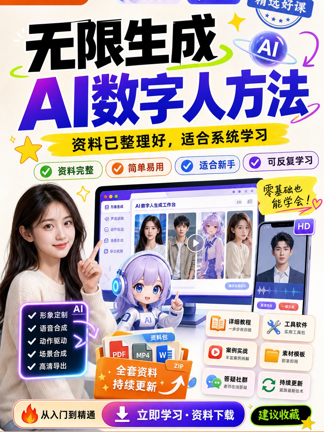 无限生成AI数字人方法课程资料