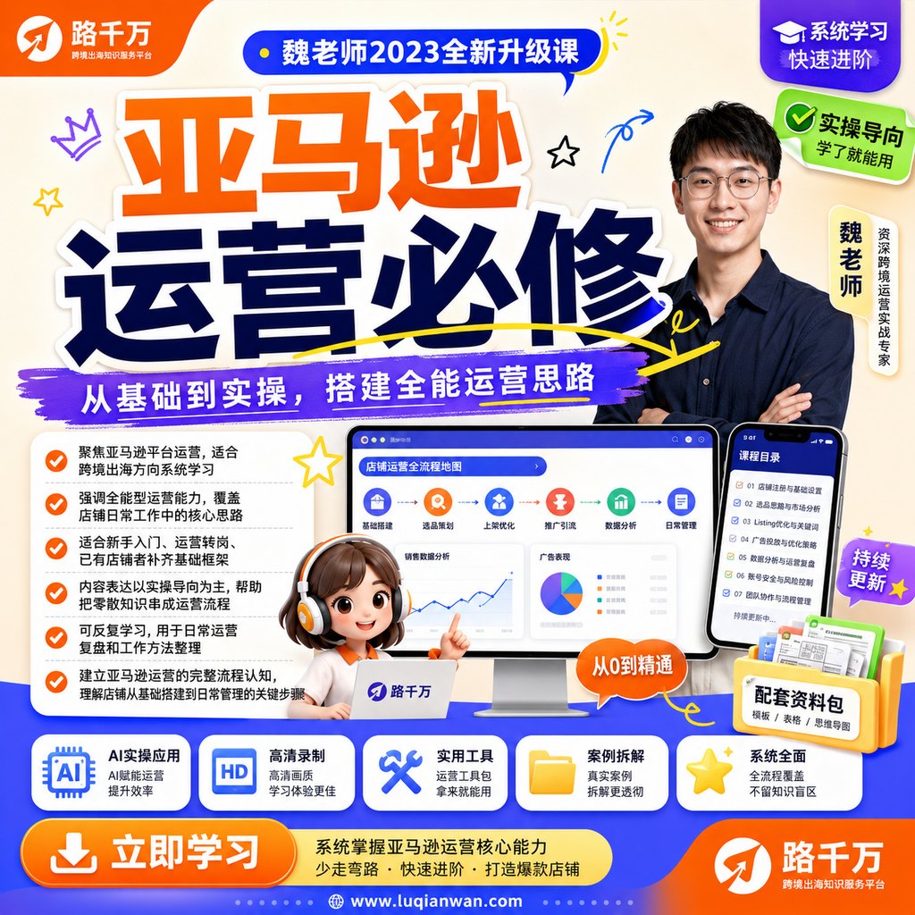 魏老师亚马逊全能型运营必修课课程主图